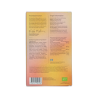 A rectangular chocolate bar wrapper with a warm orange to yellow gradient and black text for principe roca sundy 70% limited edition