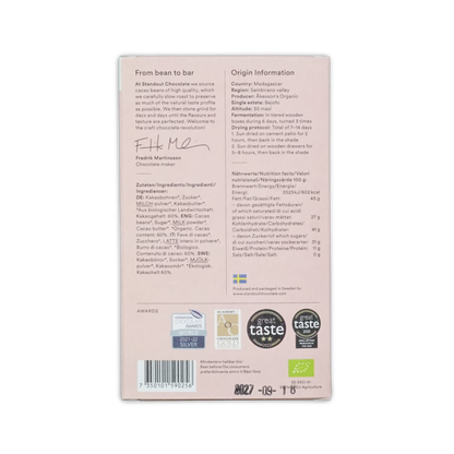Standout Chocolate Madagascar Sambirano Dark Milk 60%