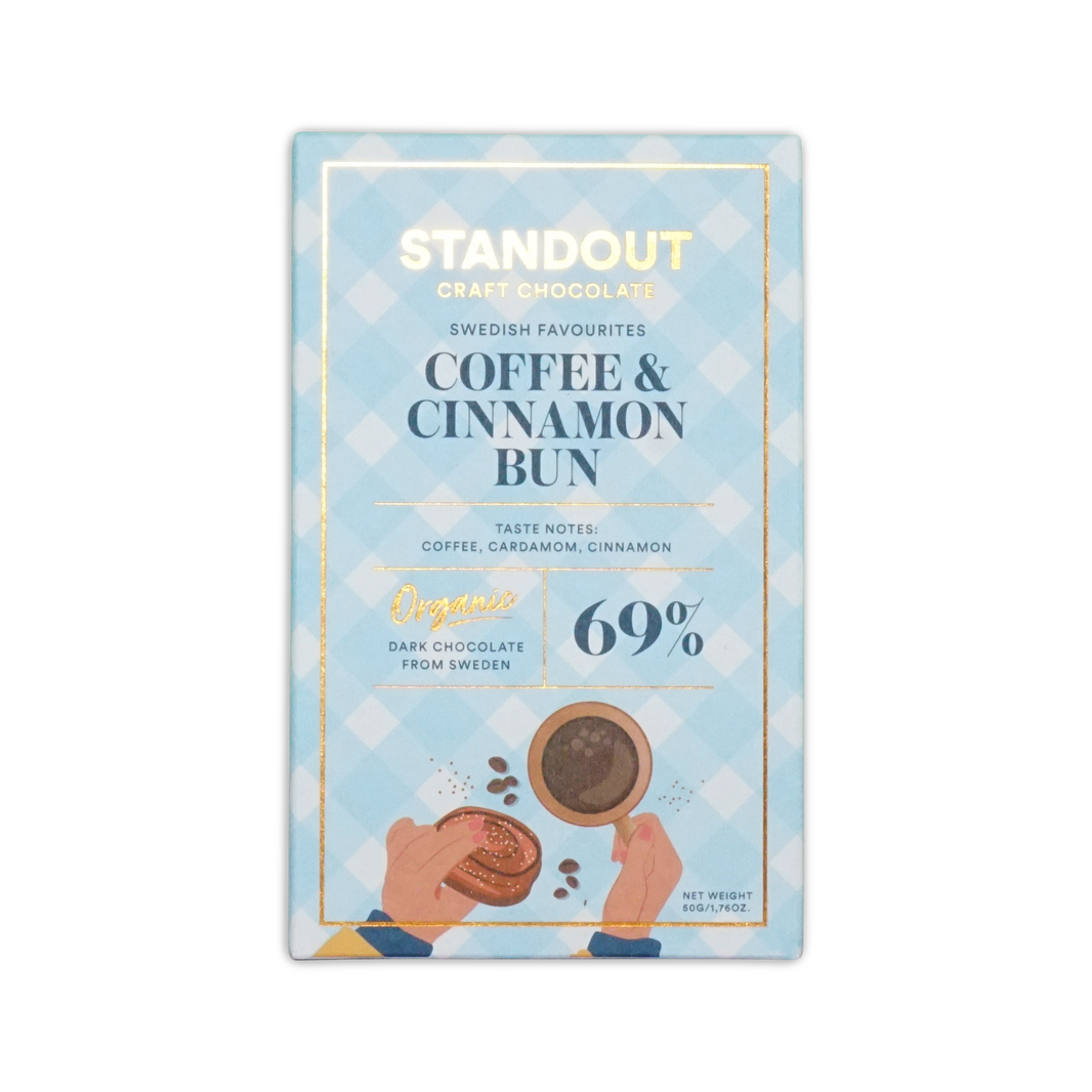 Standout Chocolate Swedish Fika with Coffee and Cinnamon 69%