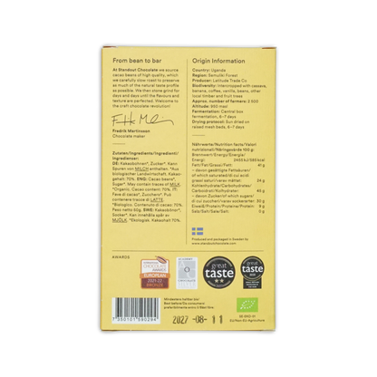 Standout Chocolate Uganda Semuliki Forest 70%