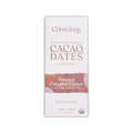 A white rectangular box of the conscious bar dark toasted coconut 72% cacao and dates chocolate with vegan paleo label