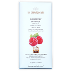 The Organic House Raspberry White Chocolate 55% bar wrapper