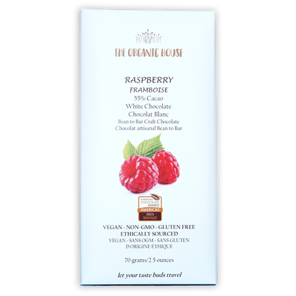 The Organic House Raspberry White Chocolate 55%