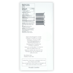 Back of The Organic House Dark Banana Foster 65% label with bilingual nutrition facts