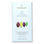 The Organic House Dark Peru Ucayali 85% with cacao pods in front
