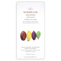 The Organic House Dark Philippines Bon Bulak 100% cacao chocolate bar wrapper with colorful cocoa pods
