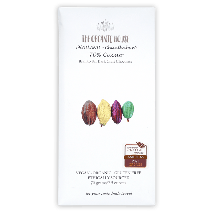 The Organic House Dark Thailand Chanthaburi 70% cacao chocolate bar