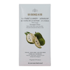The organic house nature’s candy soursop dark 70% chocolate bar with white wrapper featuring green and black soursop imagery