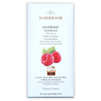 The Organic House Raspberry White Chocolate 55% bar wrapper