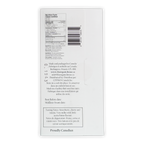 White rectangular package of organic canadian strawberry dark madagascar chocolate bars with black text and barcode back side