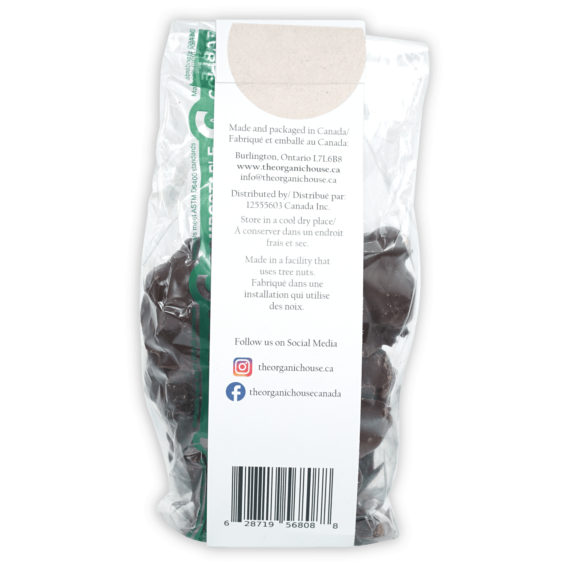 Organic House Vegan Chocolate Turtles: 1/2 lb bag of dark chocolate-covered tree nuts