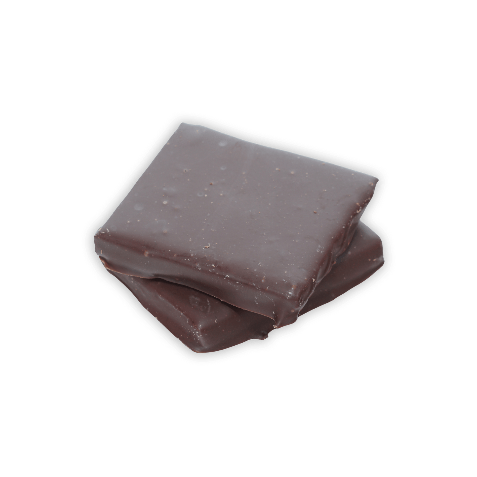 Two stacked translucent dark purple bars in The Organic House Vegan Peppermint Patties
