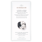 The Organic House white chocolate cookies and cream bar wrapper with ice cream scoops photo