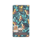 Theo & Philo 65% dark chocolate bar with black sesame & nuts, teal wrapper
