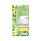 Theo & Philo 65% dark chocolate calamansi bar with green yellow tropical leaf package