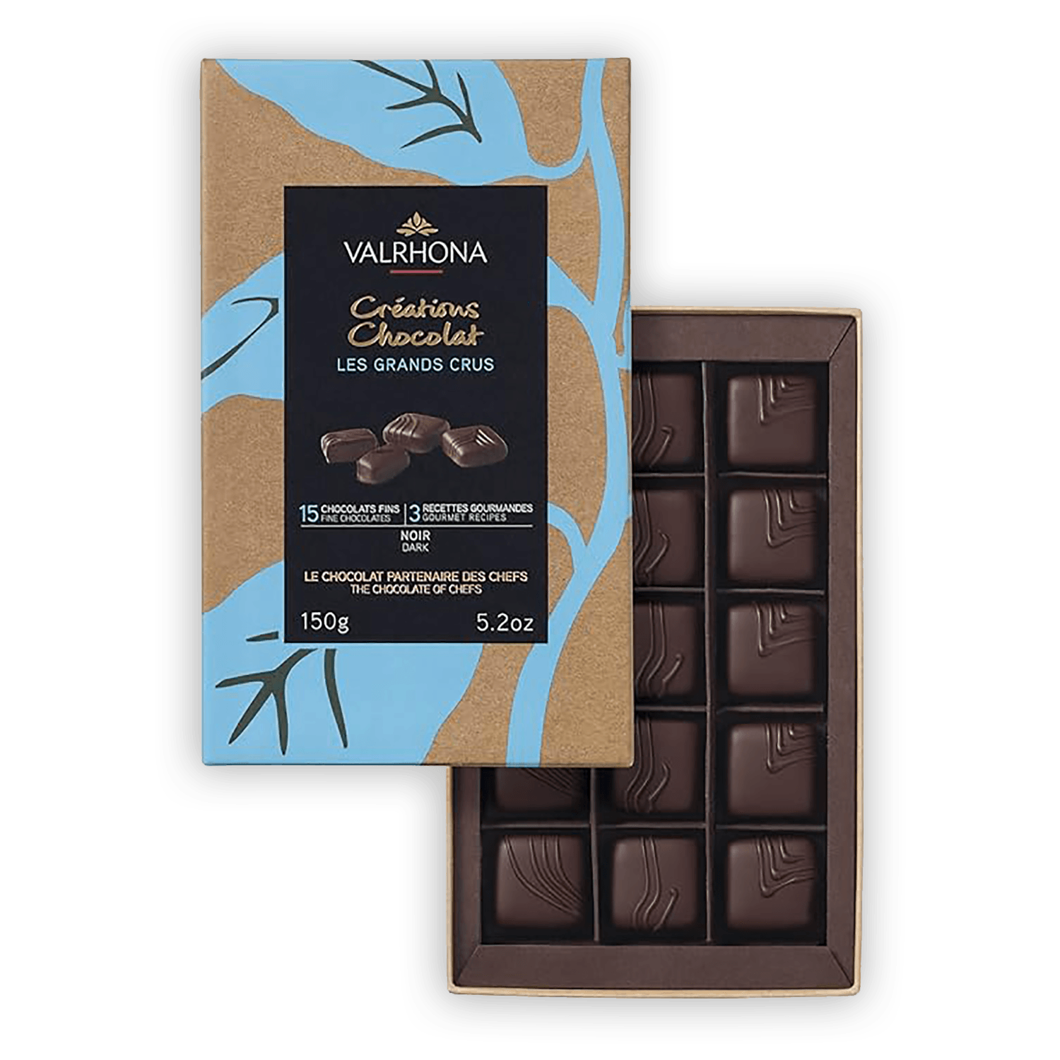 Valrhona Creations Les Grands Crus dark chocolate 15-piece gift box