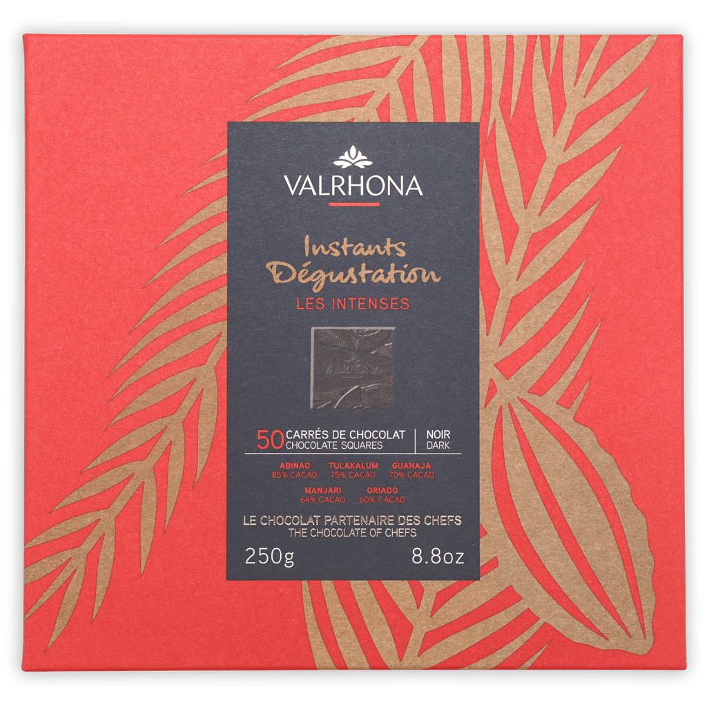 Valrhona instants degustation les intenses dark chocolate squares gift box