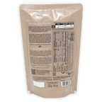 Back of Valrhona Jivara 40% milk chocolate feves 250g beige foil bag