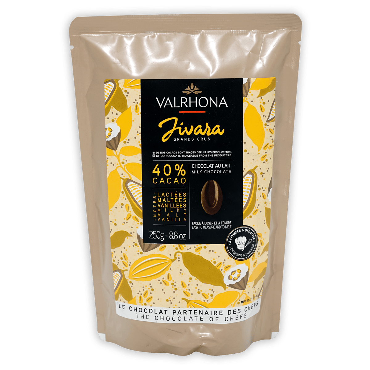 Valrhona Jivara 40% Milk Chocolate Baking Feves