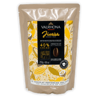 Valrhona Jivara Milk Chocolate 40% Baking Feves in glossy beige pouch