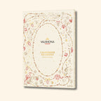 Front of the Valrhona 2026 Chocolate Advent Calendar with illustrations by Safia Ouares