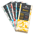 Valrhona Abinao dark chocolate bar in bundle, yellow botanical wrapper