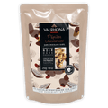 Valrhona dark chocolate chips 52% in resealable beige pouch