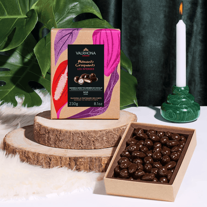 Valrhona Dark Chocolate Coated Almonds & Hazelnuts Gift Box 55%