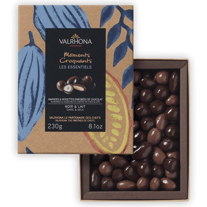 Valrhona Dark & Milk Chocolate Coated Almonds & Hazelnuts Gift Box