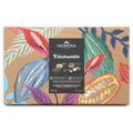 Valrhona Discovery Chocolate Gift Box with tropical leaf and cocoa pod illustrations