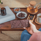 Valrhona Grand Cru Abinao 85% dark chocolate bar with Zenith leaf design