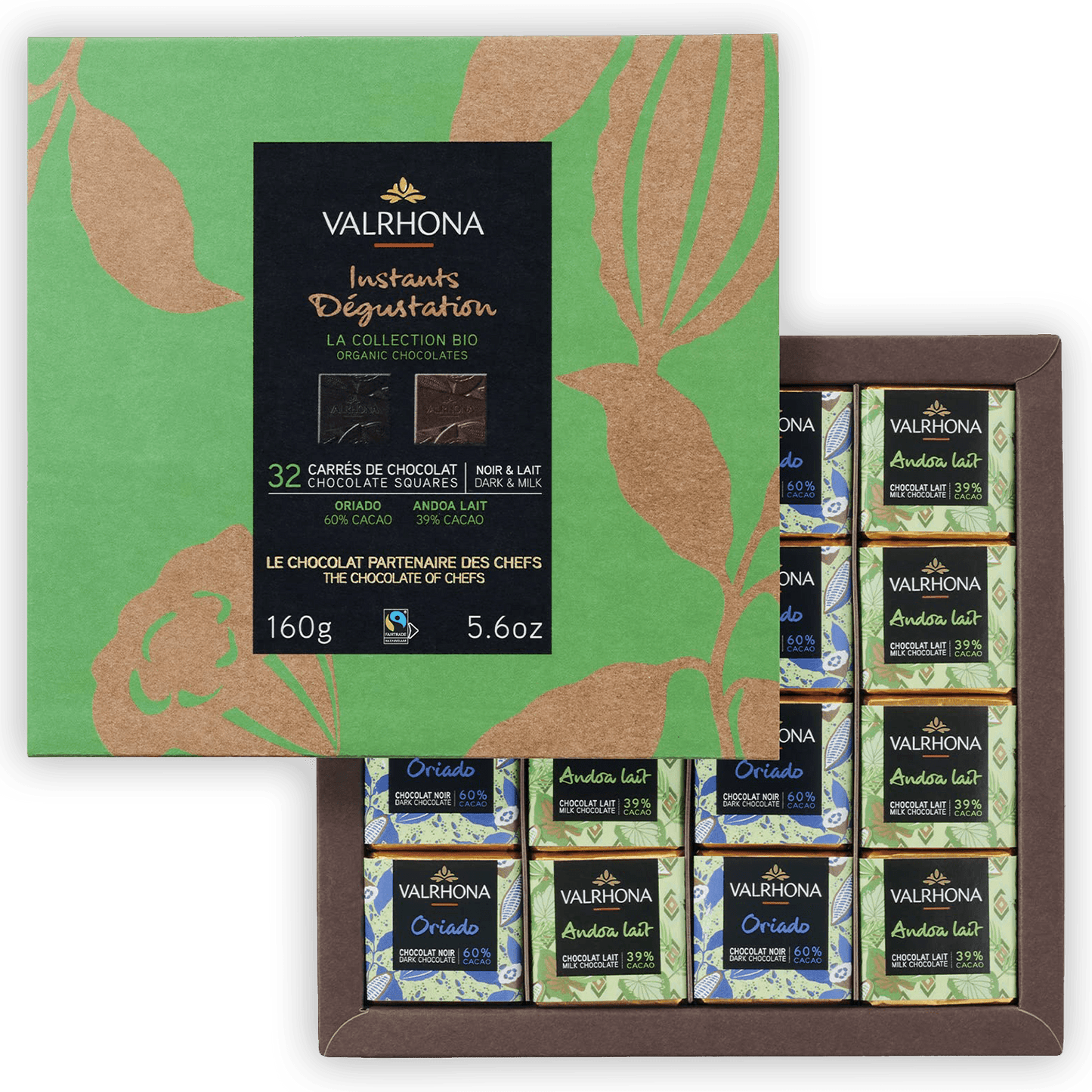 Valrhona Mini Squares Gift Box Organic Chocolate (32 pcs)