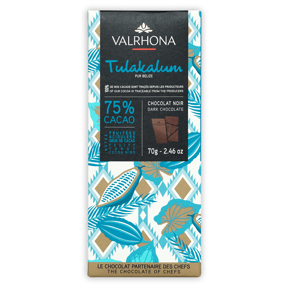 Valrhona Tulakalum Grand Cru Dark Chocolate 75%
