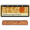 Zotter Hazelnut Brittle 70% vegan nougat bar in golden wrapper