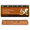Zotter Sweet Christmas Greetings 70% dark chocolate bar with hazelnut praline brittle