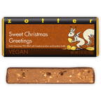Zotter Sweet Christmas Greetings 70% dark chocolate bar with hazelnut praline brittle
