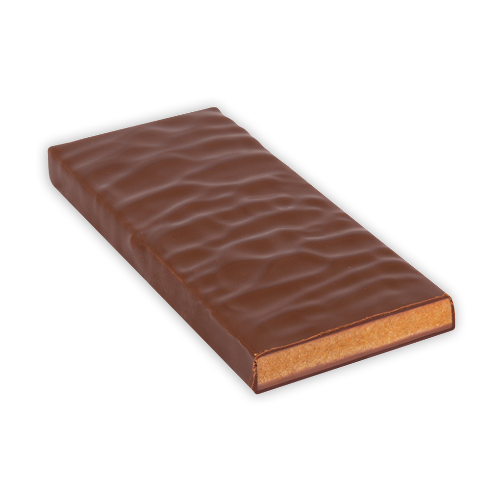 Zotter Waffle Brittle 60% milk chocolate bar with nougat filling