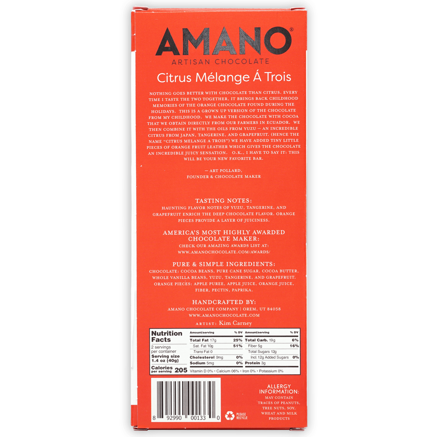 Amano Citrus Melange à Trois 55%