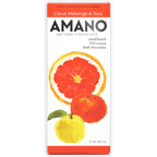 Amano Citrus Melange à Trois 55% artisan chocolate bar with citrus illustration