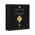 Fruition Brown Butter Bourbon Caramels 68% black box with gold text and caramel window