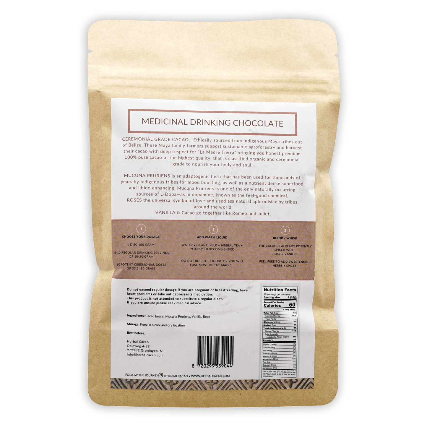 Herbal Cacao Ceremonial Cacao w/ Mucuna Pruriens