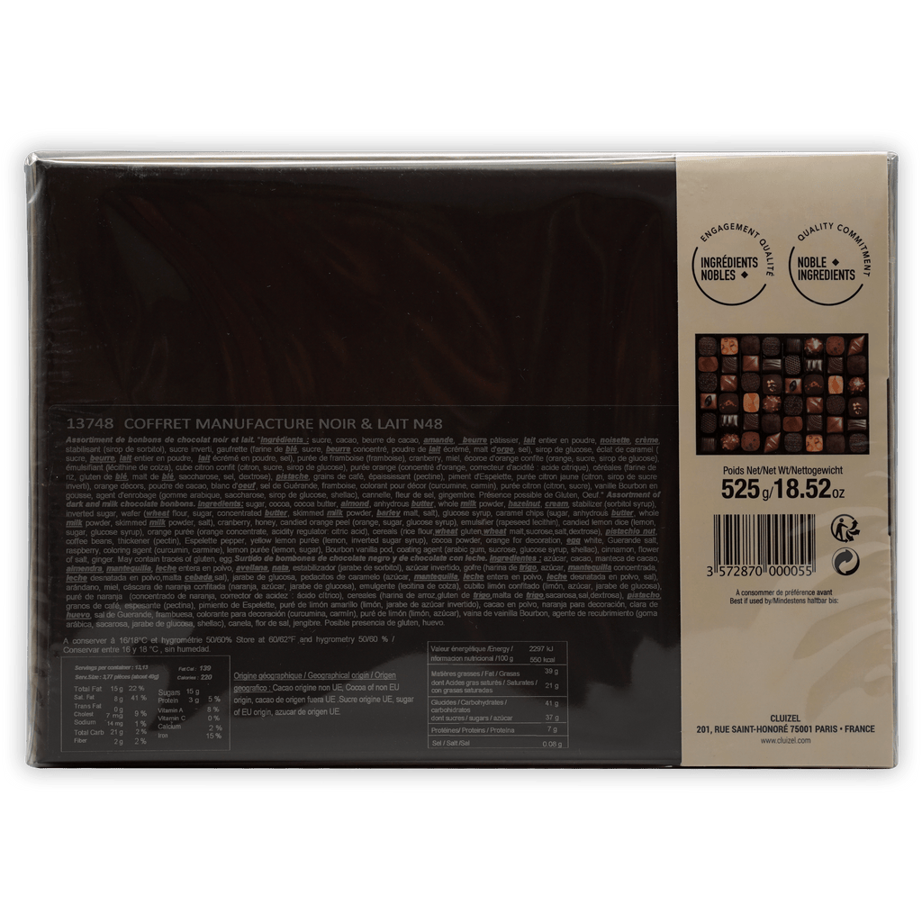 Michel Cluizel 48-piece black cream chocolate bonbons gift box