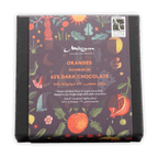 Mirzam Dark Chocolate Coated Oranges 62% in purple fruit box