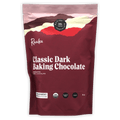 Raaka Classic Dark 71% cacao baking chocolate pouch with mountain design