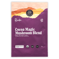 Raaka Cocoa Mushroom Blend purple pouch with mountain sunset, organic vegan gluten-free