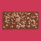 Omnom Sea Salted Almonds + Milk 45% chocolate bar with almonds