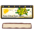 Zotter Yuzu Citrus 50% milk chocolate bar with vibrant wrapper