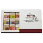 A. Morin Dark Chocolate Tasting Box with 12 foil-wrapped bars