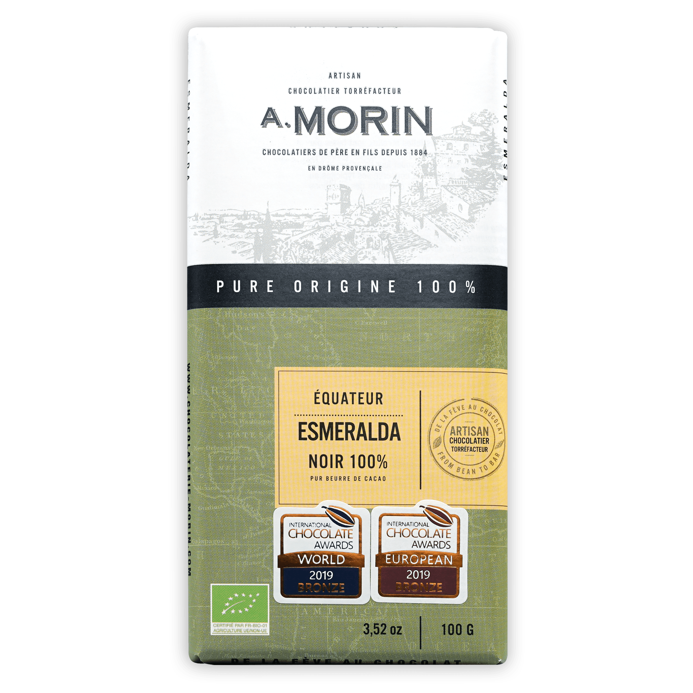 A. displayed in A. Morin Ecuador Esmeralda 100% product