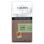 A. Morin 100% dark chocolate bar from Ivory Coast in brown green map package